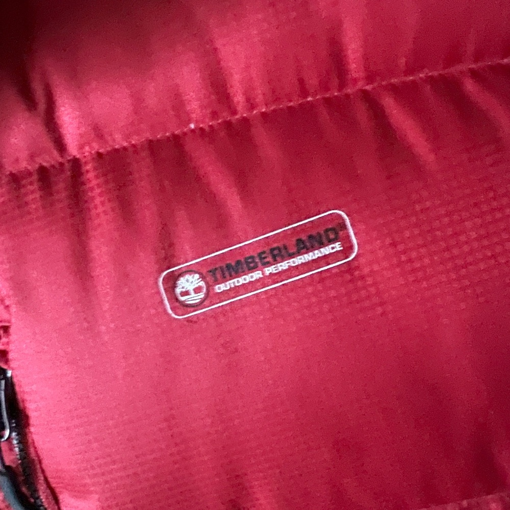 Timberland Men’s Goose Down puffer vest Red XL - Picture 3 of 4